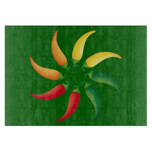 トウガラシの唐辛子の円のメキシコ人の食糧 カッティングボード (正面)