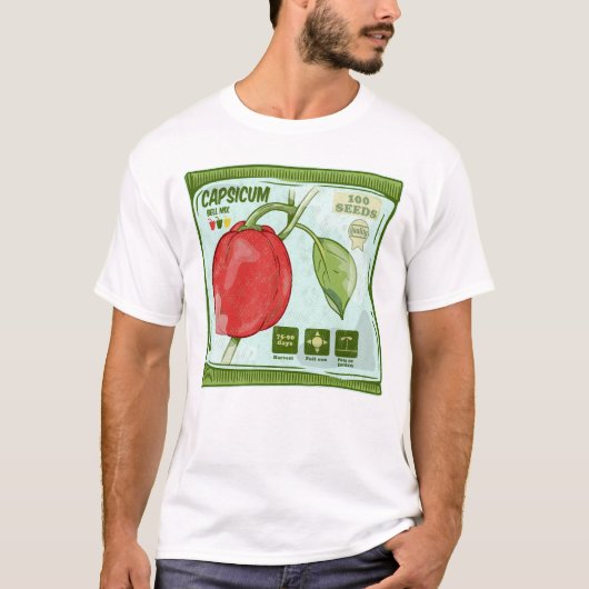 トウガラシ種子 Tシャツ (正面)