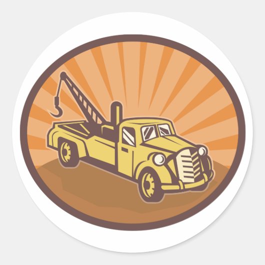 トウトラックステッカー ラウンドシール (正面)