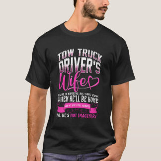 トウトラックドライバー妻ギフトトウトラック車かわいい Tシャツ
