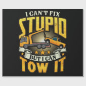 トウトラックドライバー私は愚かな修正できないが、それを牽引することができる ラッピングペーパー (フラット)