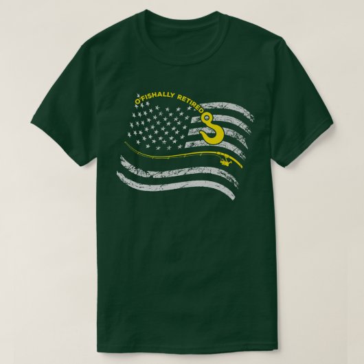 トウトラックドライバー魚釣り退職 Tシャツ (デザイン正面)