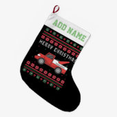 トウトラック醜いクリスマスセーター ラージクリスマスストッキング (正面 (吊り時))