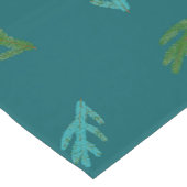 トウヒの小枝 – 緑の森の香り ショートテーブルランナー (コーナー)