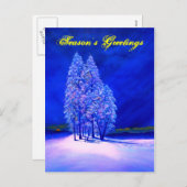 トウヒの木々青 シーズンポストカード (正面/裏面)