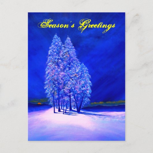 トウヒの木々青 シーズンポストカード (正面)