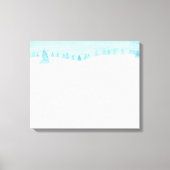 トウヒの木が茂る雪の多い冬の森林の風景 キャンバスプリント (正面)