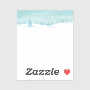 トウヒの木が茂る雪の多い冬の森林の風景 シール