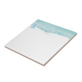 トウヒの木が茂る雪の多い冬の森林の風景 タイル (側面)