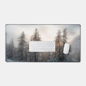 トウヒの木の後ろの太陽 デスクマット (キーボード&マウス)