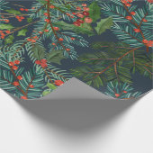 トウヒの枝とオムレラのクリスマスパターンラップ ラッピングペーパー (角)