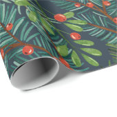 トウヒの枝とオムレラのクリスマスパターンラップ ラッピングペーパー (ロールコーナー)