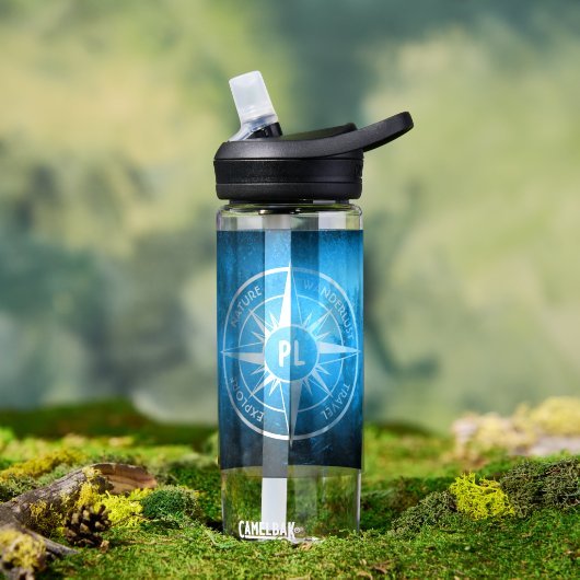 トウヒの森のコンパス星印モノグラム霧 ウォーターボトル (アウトドア)