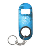 トウヒの森のコンパス星印モノグラム霧 キーホルダー栓抜き (正面)