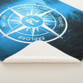 トウヒの森のコンパス星印モノグラム霧 シェルパブランケット (3/4)