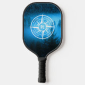 トウヒの森のコンパス星印モノグラム霧 ピックルボールラケット (裏面)