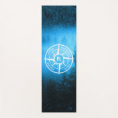 トウヒの森のコンパス星印モノグラム霧 ヨガマット (正面)