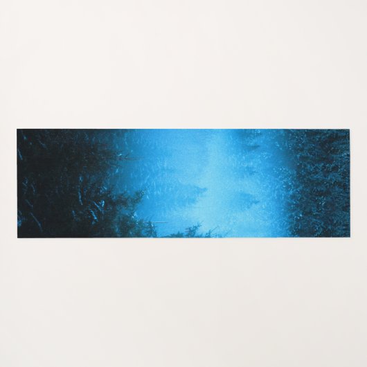 トウヒの森のコンパス星印モノグラム霧 ヨガマット (裏面(横))