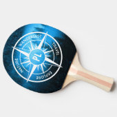 トウヒの森のコンパス星印モノグラム霧 卓球ラケット (横)