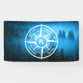 トウヒの森のコンパス星印モノグラム霧 横断幕 (横)