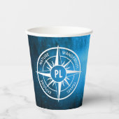 トウヒの森のコンパス星印モノグラム霧 紙コップ (正面)