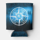 トウヒの森のコンパス星印モノグラム霧 缶クーラー (正面)