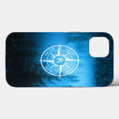 トウヒの森のコンパス星印モノグラム霧 Case-Mate iPhoneケース (裏面 (横))
