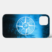 トウヒの森のコンパス星印モノグラム霧 Case-Mate iPhoneケース (裏面 (横))