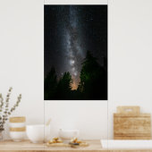 トウヒの森の上の天の川 ポスター (キッチン)