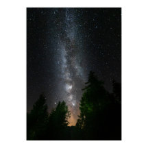 トウヒの森の上の天の川