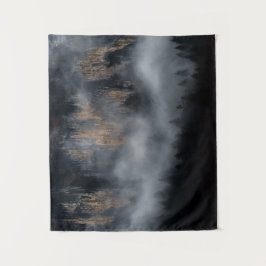 トウヒの森を通る霧の山 タペストリー