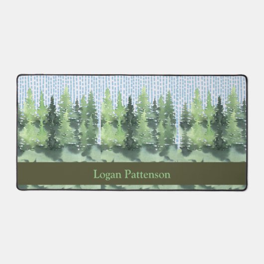 トウヒ緑の木が植えられたデスクマット デスクマット (正面)