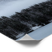 トウヒ転が林に霧が立つ ポスター (角)