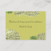 トウペアジサイ座席表 プレイスカード (裏面)