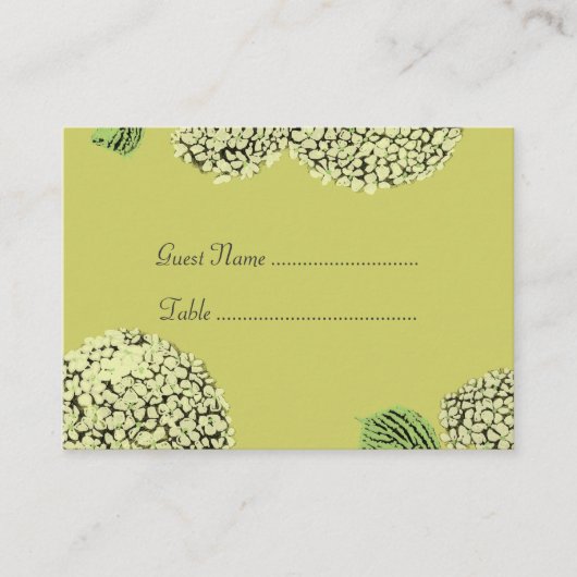 トウペアジサイ座席表 プレイスカード (正面)