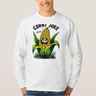 トウモロコシおもしろいと当社のCornyジョークの専門家のトウモロコシ Tシャツ