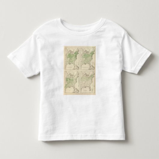 トウモロコシおよび酪農場の米国の石版の生産 トドラーTシャツ (正面)