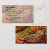 トウモロコシが付いているおいしい牛肉のロースト 名刺 (正面/裏面)