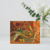 トウモロコシとオレンジ絵を描は、まだ生きている。 ポストカード (スタンド正面)