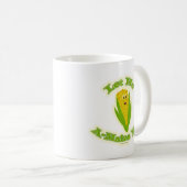 トウモロコシのかわいいキャラクター コーヒーマグカップ (正面右)