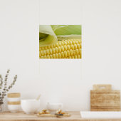 トウモロコシのクローズアップ ポスター (キッチン)