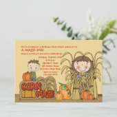 トウモロコシの当惑のパーティー(女の子)の招待状 招待状 (スタンド正面)