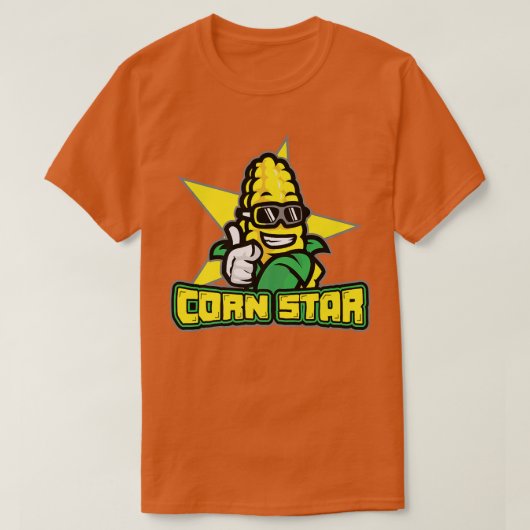 トウモロコシの星のアートワーク農家 Tシャツ (デザイン正面)