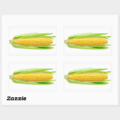 トウモロコシの耳 長方形シール (シート)