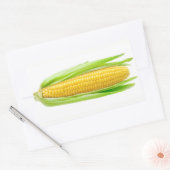 トウモロコシの耳 長方形シール (封筒)