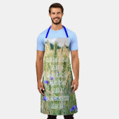 トウモロコシの花が咲く夏用小麦畑 エプロン (着用した状態)