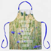 トウモロコシの花が咲く夏用小麦畑 エプロン (正面)