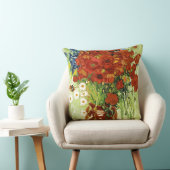 トウモロコシの花とケシのまくらを持つ花瓶 クッション (椅子)