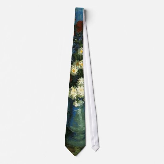 トウモロコシの花とケシの花瓶,ファンゴッホ ネクタイ (正面)