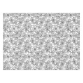 トウモロコシの花、白と黒の野生の花 テーブルクロス (正面(横))